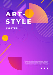 Obraz premium Vibrant Modern Art Poster With Colorful Gradients. A striking modern art poster featuring vibrant gradient background. Ideal for creative designs and artistic display