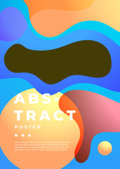Vibrant Abstract Design with Geometric Shapes and Gradients