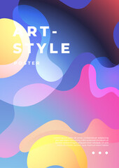 Modern Art-Style Poster With Geometric Shape Design. Ideal for creative projects, events, and promotional materials creating a modern and dynamic aesthetic