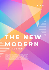 Vibrant Abstract Poster with Colorful Geometric Elements