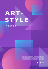 Vibrant Abstract Art-Style Poster. A colorful abstract poster featuring fluid shapes and vibrant, perfect for artistic decoration or creative projects