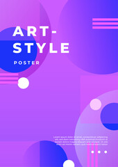 Vibrant Abstract Art-Style Poster. A colorful abstract poster featuring fluid shapes and vibrant, perfect for artistic decoration or creative projects