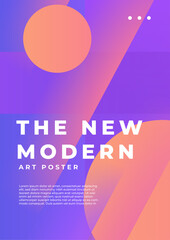 Modern Art-Style Poster With Geometric Shape Design. Ideal for creative projects, events, and promotional materials creating a modern and dynamic aesthetic