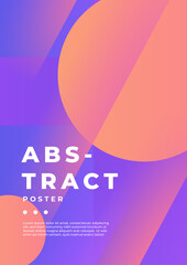 Colorful Abstract Art Design Posters With Modern Geometric Patterns