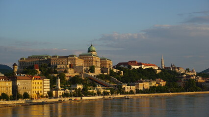 Sunrise in Budapest looking at the Buda side