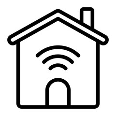 smart home line icon
