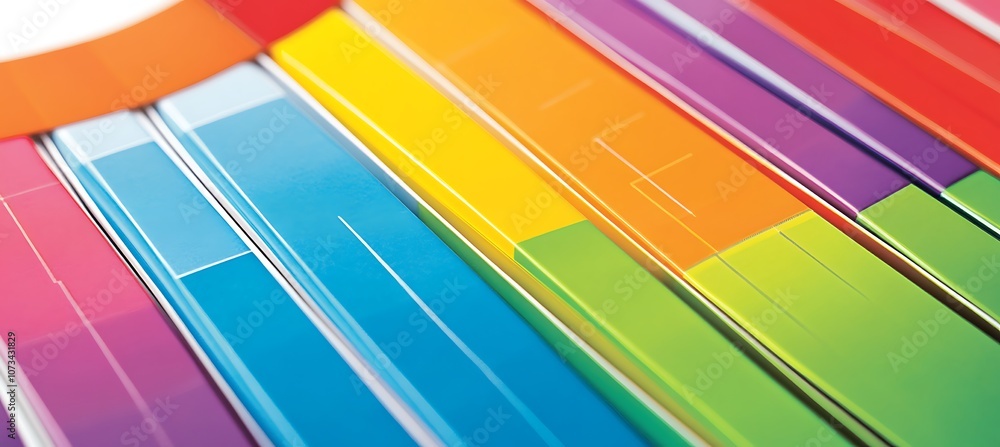 Poster a multicolor background with diagonal lines