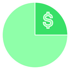 money allocation pie chart infographic