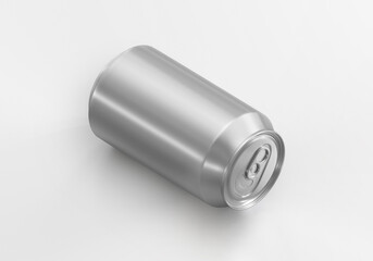 Aluminum can isolated on white background