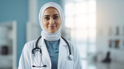 portrait of arab female doctor