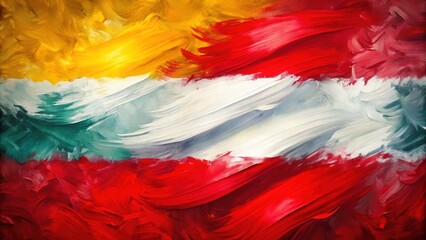 Obraz premium Bold strokes capture the essence of the Austrian flag, a symphony of color and energy.