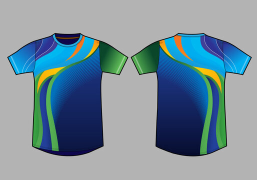 Sports t-shirt template design mockup jersey uniform