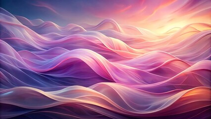 Obraz premium Abstract Swirling Hues of Violet, Pink, and Orange in a Dreamlike Landscape