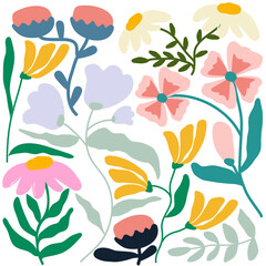 seamless floral pattern. background of small flowers. Small flowers scattered over a 
background. vector for printing on surfaces.cloth, wallpaper, postcard, greeting cards, wedding invite ,gift paper