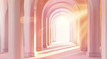 Geometric Arch Fantasy Background - a stunning and imaginative visual. The geometric arch design creates a dreamlike atmosphere, inviting exploration and creativity.