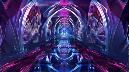 Geometric Arch Fantasy Background - a stunning and imaginative visual. The geometric arch design creates a dreamlike atmosphere, inviting exploration and creativity.