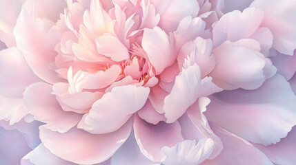 Obraz premium Detailed watercolor illustration of a peony flower
