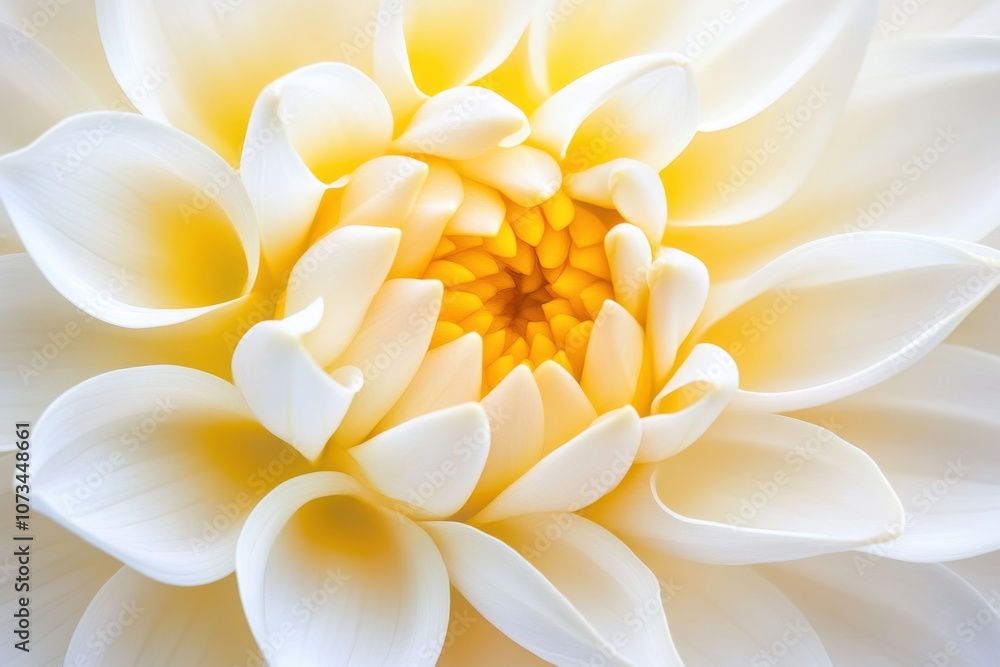 Poster a mesmerizing white lotus flower blooms with intricate fractal patterns under soft golden light