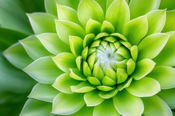 Obraz premium A Mesmerizing Green Fractal Pattern Unfolds in Nature's Design, Showcasing Vibrant Growth