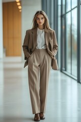 Woman wearing oversized blazer style