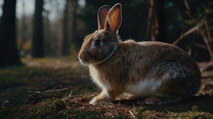 Fototapeta premium rabbit, animal, bunny, isolated, mammal, pets, fluffy, pet, fur, easter, white, small, hare, domestic, brown, cute, baby, furry, farm, grey, animals, ears, young, one, rodent