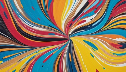 Vibrant Overlap: An Abstract Symphony of Brushstrokes