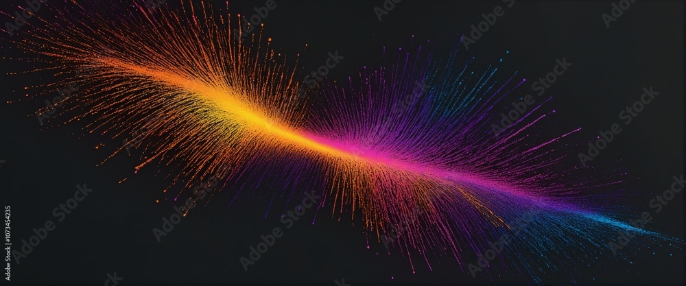 Aufkleber vibrant grainy abstract gradient background with dynamic colors on black texture