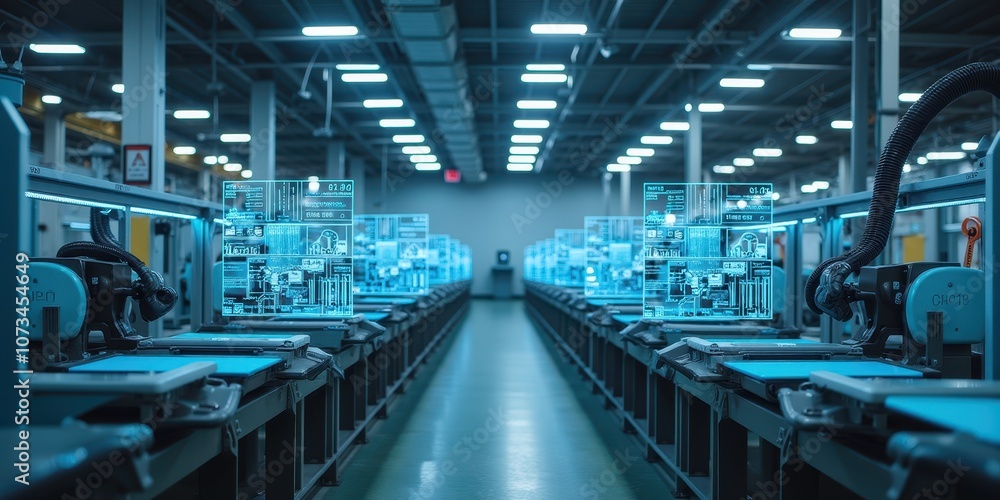 Aufkleber advanced ai technology in a modern factory setting