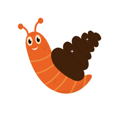 vector snail, mollusk Gastropod. Cartoon flat design. Adorable animal