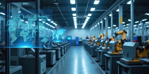 Advanced AI in a Modern Factory Setting