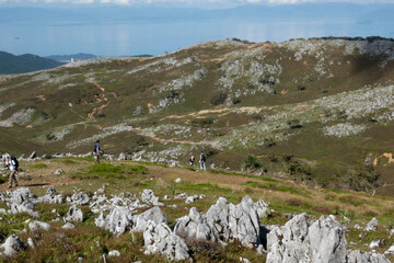 霊仙山のカルスト地形