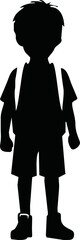 Kid silhouette vector illustration design on white background.