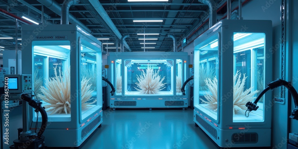 Aufkleber advanced ai laboratory in modern factory setting