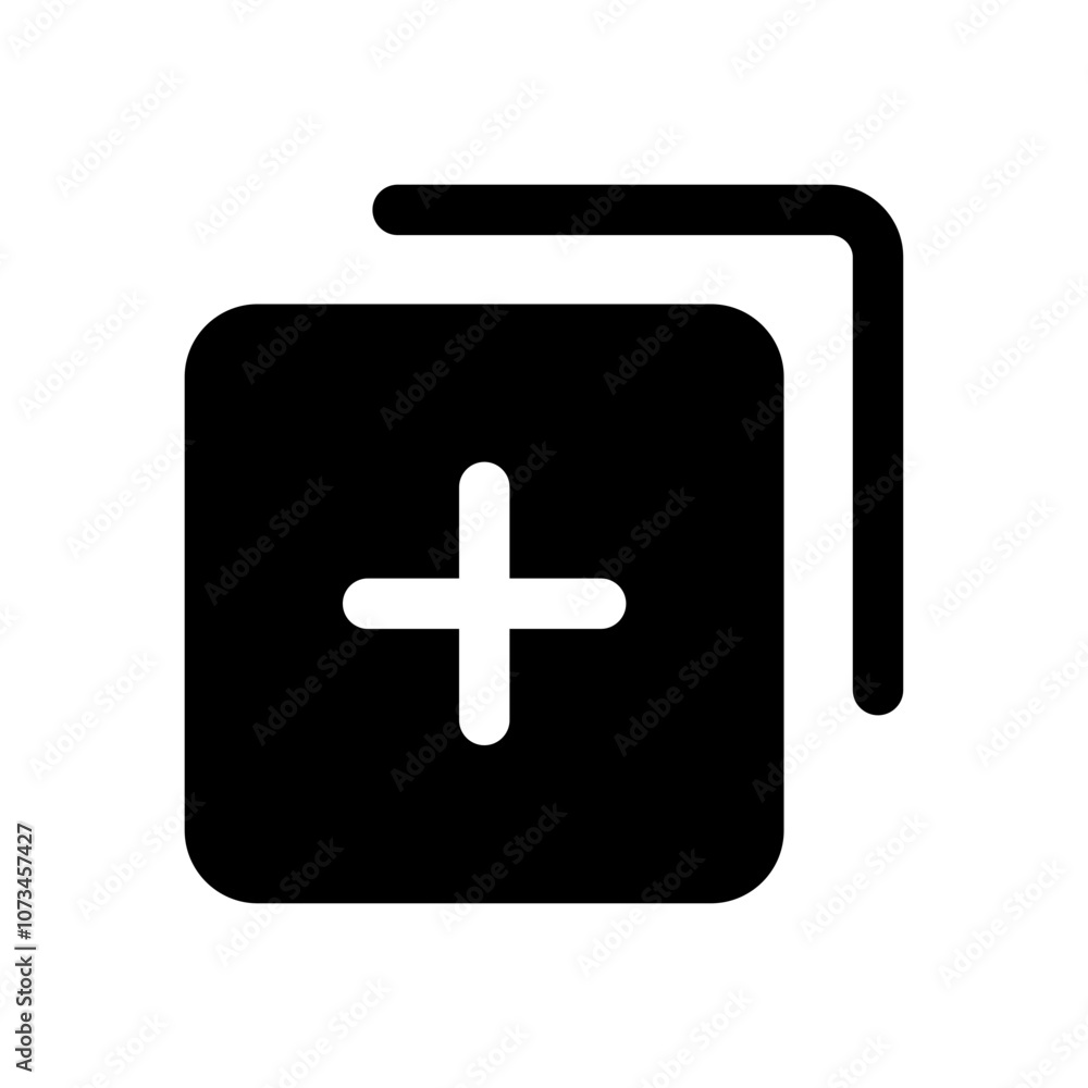 Aufkleber New, Plus, Add icon button. More icon. Set of plus icons ; Create icon symbol. web vector icon
