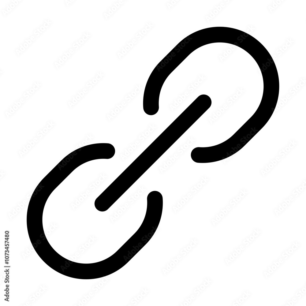 Poster link icon, attach link chain icon . internet url icon symbol . connection, attachment, connect, hype