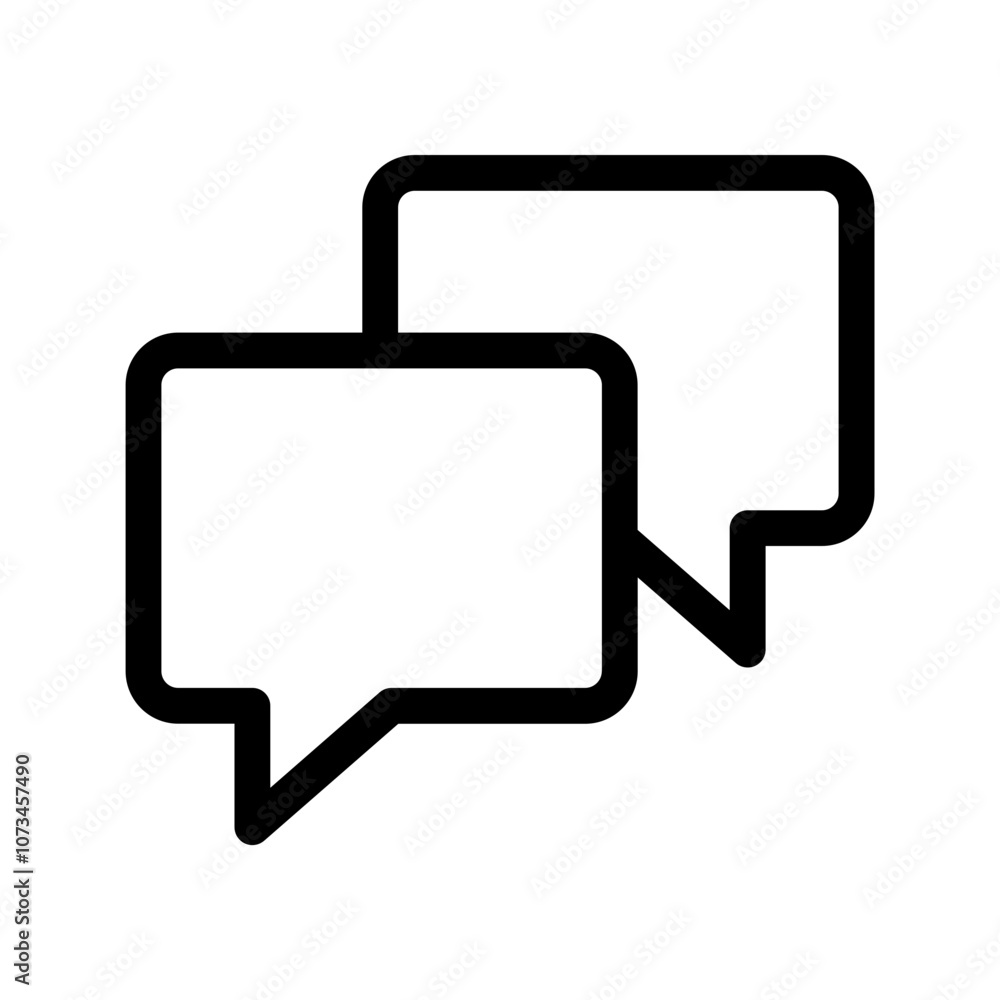 Poster comments icon two speech bubble symbol Chat message icons - talk message Bubble chat icon. web vector icon	