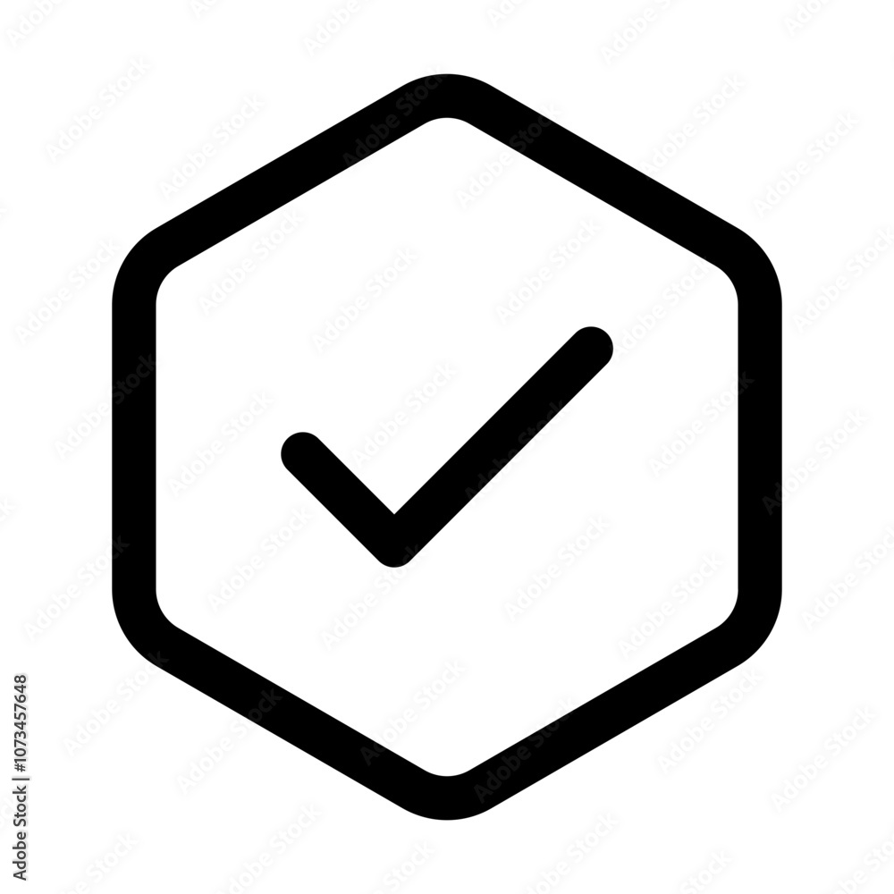 Poster check box icon with correct, accept checkmark icons tick box checked, check list frame - checkbox symbol approved sign	. web vector icon