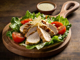 Grilled chicken Caesar salad
