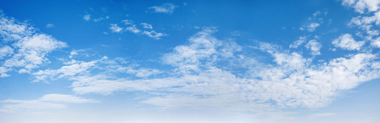 A clear blue sky with a lot of clouds