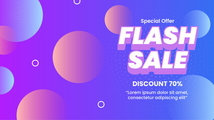 Bright Flash Sale Background With 70 Percent Discount Offer Advertisement