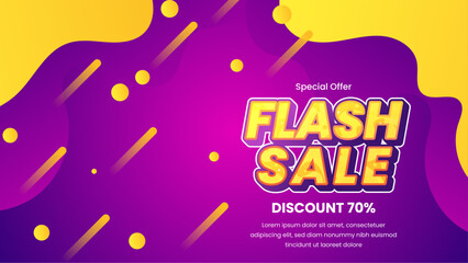 Bright Flash Sale Background With 70 Percent Discount Offer Advertisement