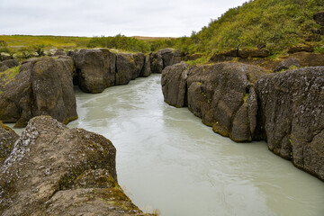 View on Hvita river in Bruarhlod view point