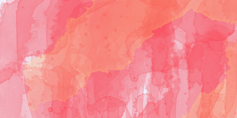 Watercolor background. Abstract pastel colors watercolor background. Light Azalea Pink Rough Abstract background design. Hand painted pink watercolor background with abstract fringe and bleed paint .