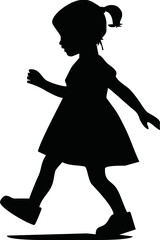 Kid silhouette vector illustration design on white background.