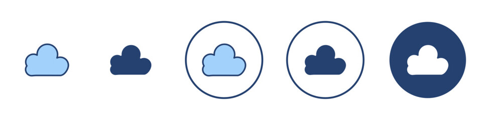 Cloud icon Thin line art isolated