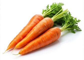High-resolution AI art of two carrots, sharply isolated.