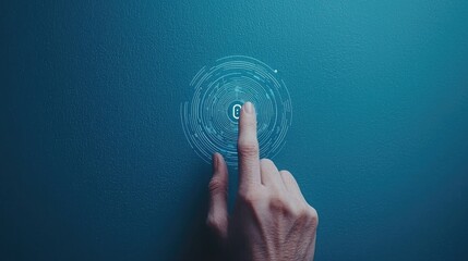 User engages with innovative touchscreen technology to control digital interfaces effectively