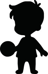 Kid silhouette vector illustration design on white background.