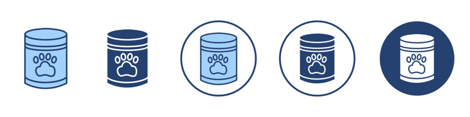 Dog food icon Thin line art isolated