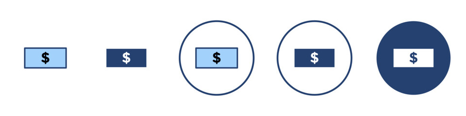 Dollar icon Thin line art isolated